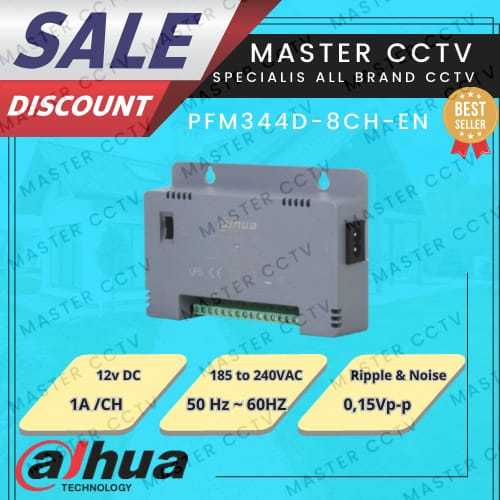 POWER SUPPLY CCTV PSU ADAPTOR DAHUA 8CH DH-PFM344D-8CH-EN 12V 30W Berkualitas & Bergaransi Resmi