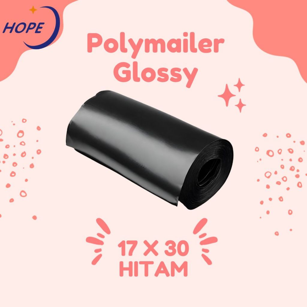 

Kantong Plastik Packing / Polymailer / Plastik Olshop Hitam C bahan PE 17X30