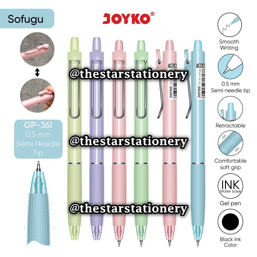 

(1 Biji) GROSIR Bolpen Joyko GP-361 Sofugu Gel 0.5 mm Gel Pen / Gel Pen Joyko GP 361 (1 Biji)