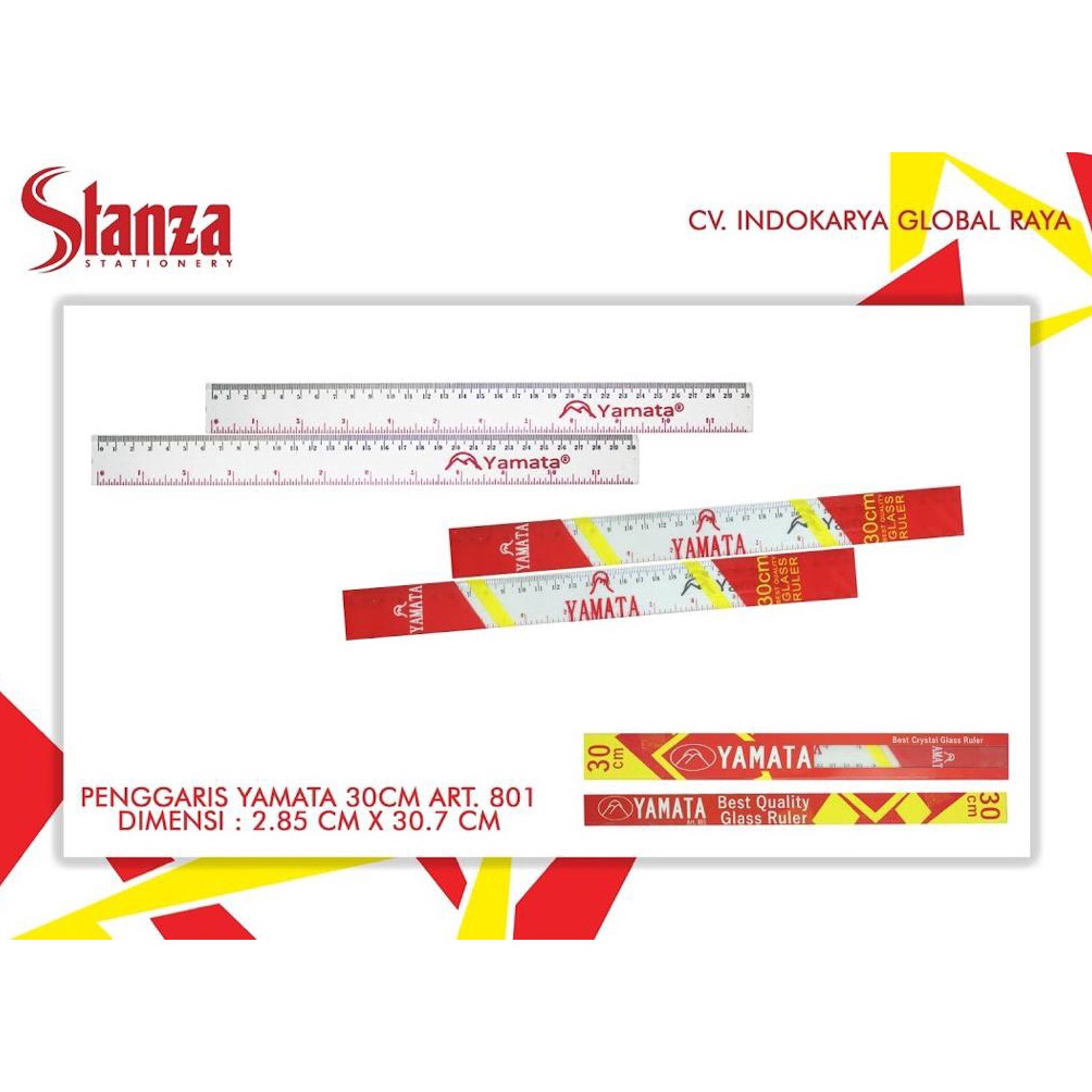 

VCWVW 12 psc penggaris plastik 30 cm yamata 801 81