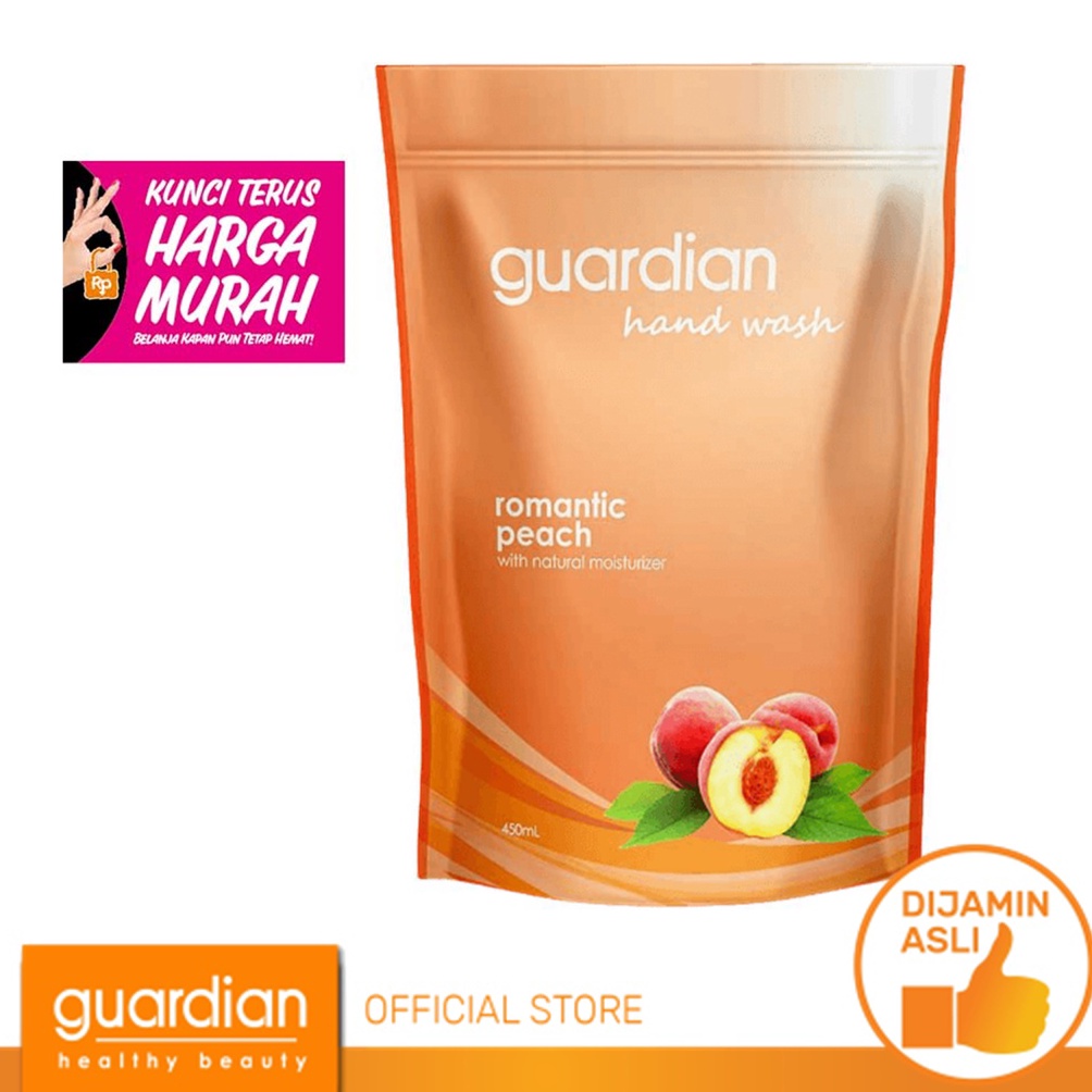 53 GUARDIAN Hand Wash Romantic Peach Pouch 450ml Refill Sabun Cuci Tangan 99