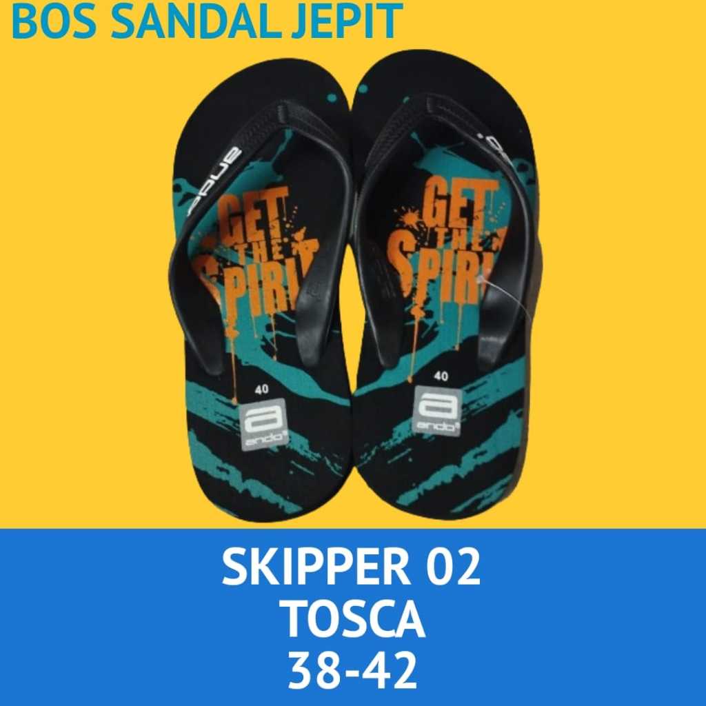 Ando SKIPPER Tosca Sandal Jepit Pria Ukuran 38-42