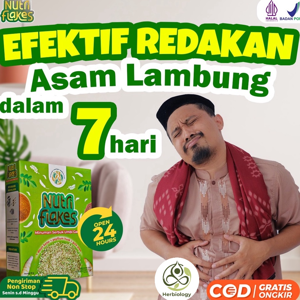 

67 Nutriflakes Sereal - Cereal Ekstrak Daun Kelor Umbi Garut Solusi Atasi Asam Lambung Maag Akut Diabetes Suplemen Makanan Diet Tingkatkan Antibody Imunitas Tubuh Isi 280gr Stock Banyak ̿