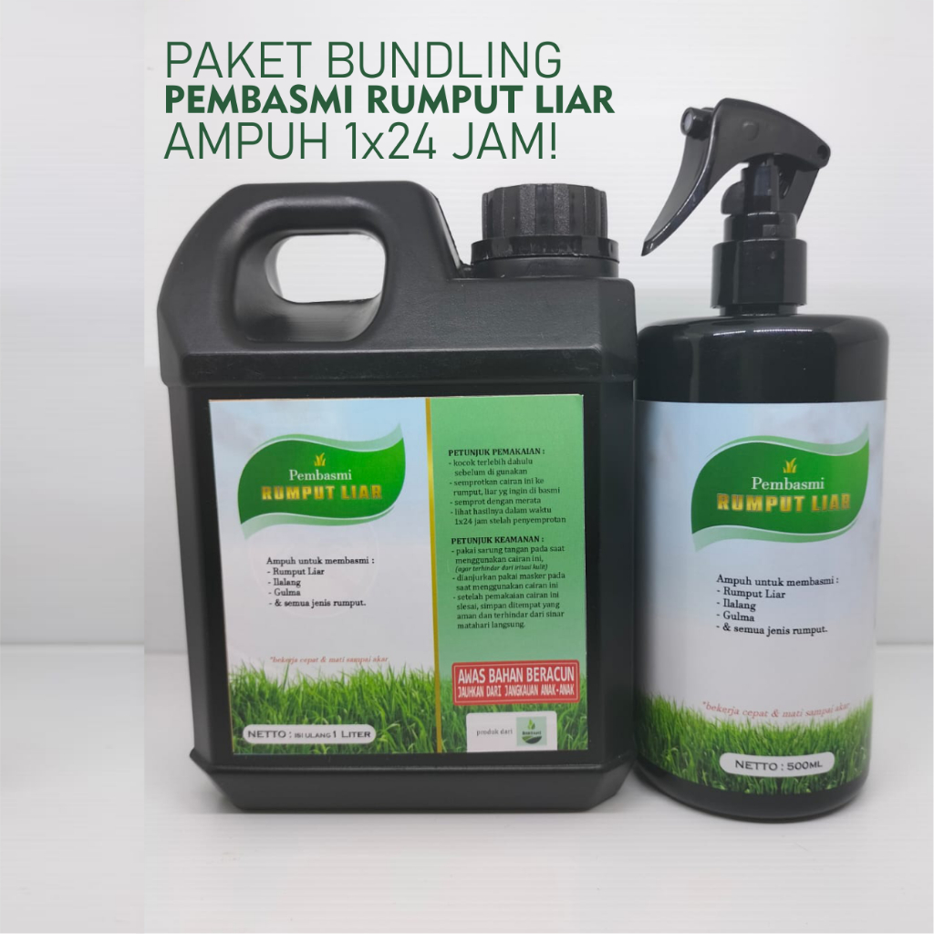 PEMBASMI RUMPUT LIAR GULMA dan ILALANG (Paket 1Liter+500ml)