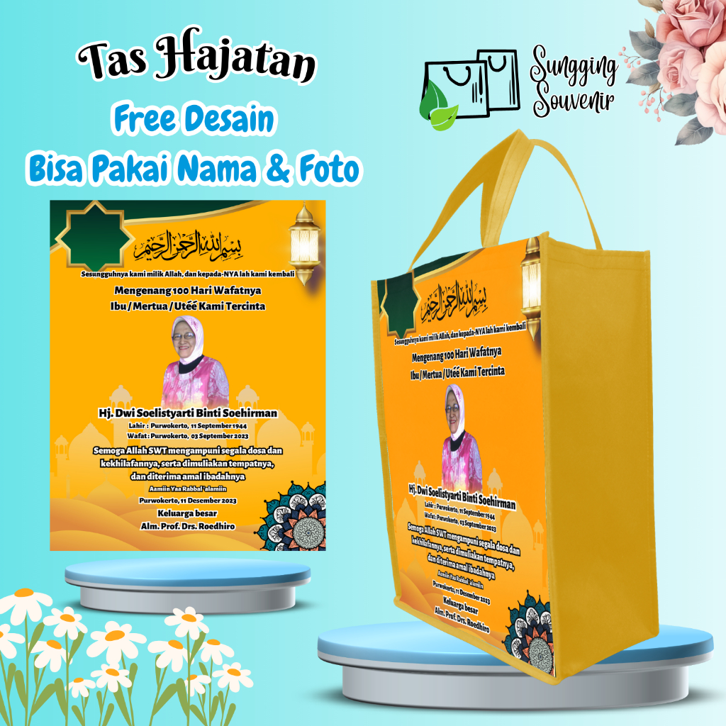 

50 Pcs Tas Mengenang 40 100 Hari Bisa Custom Goodiebag Murah Muat Box Hajatan