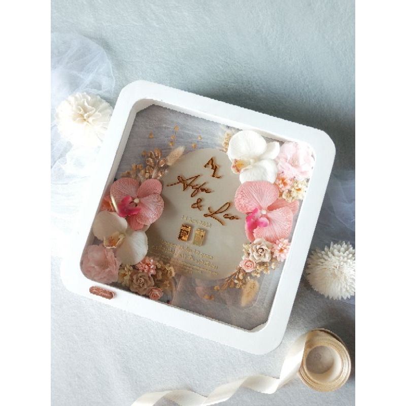 MAHAR PAISLEY size 30x30cm | Mahar Acrylic | Mahar frame | Mahar figura | Mahar pernikahan