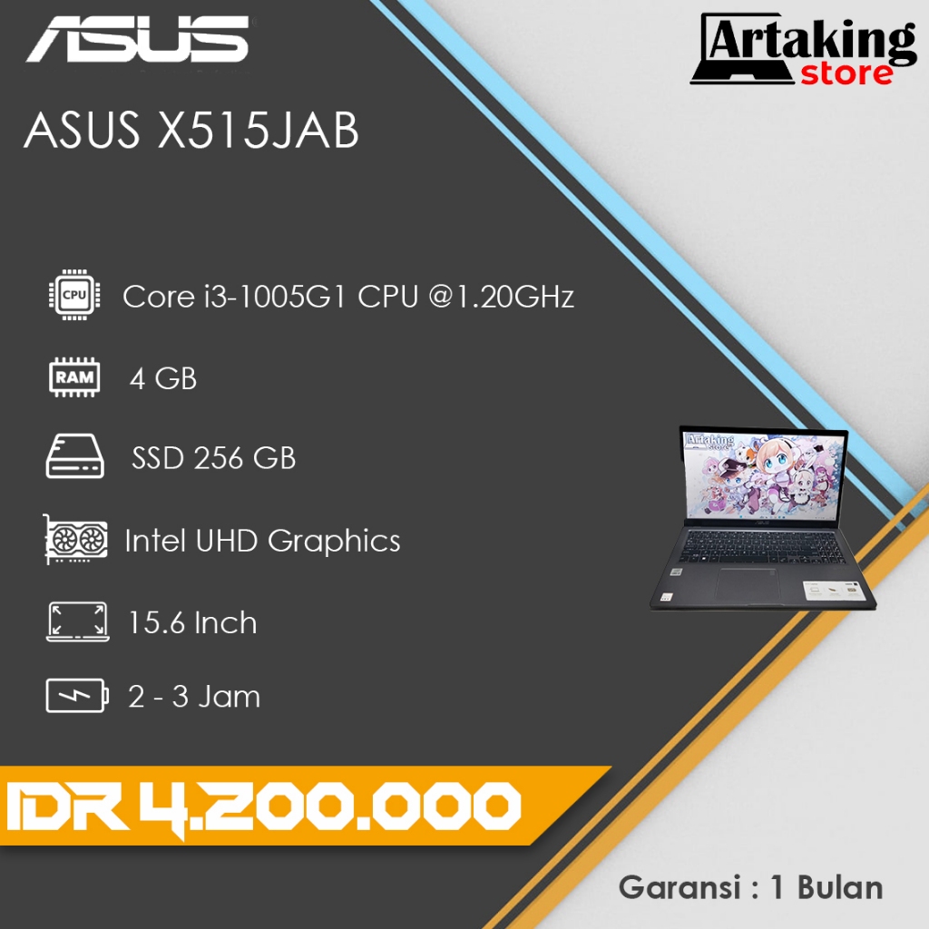 Asus X515JAB - Core i3 - SSD 256 gb