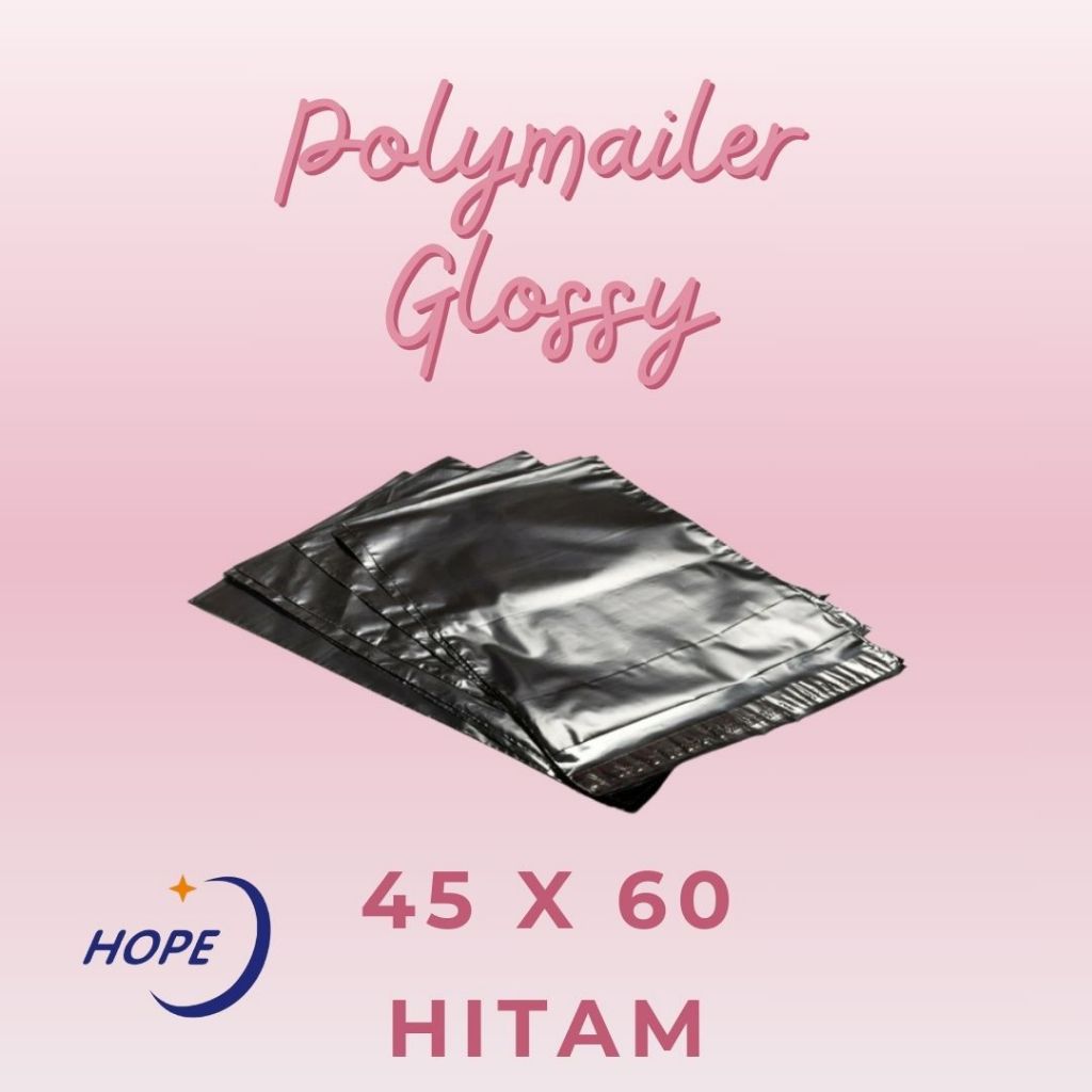 

Kantong Plastik Packing / Polymailer / Plastik Olshop Hitam C bahan PE 45 X 60