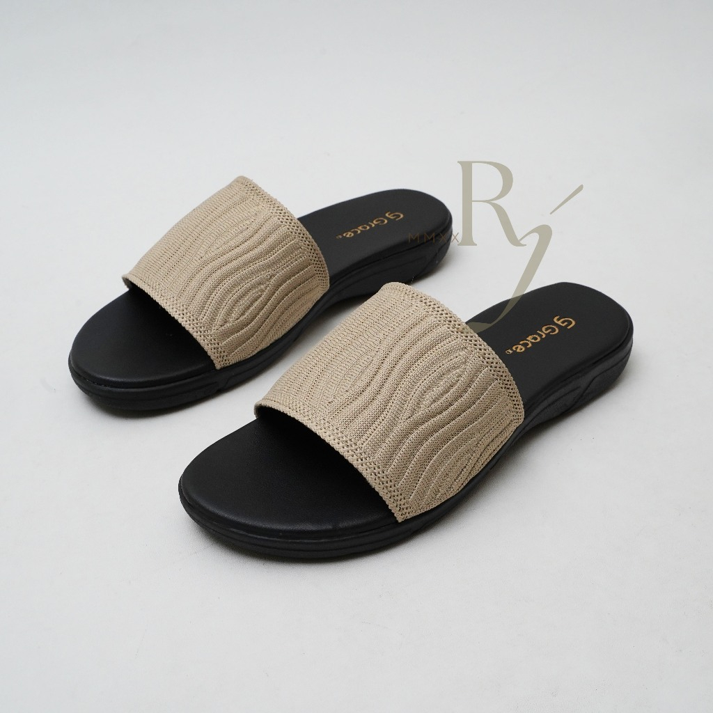 GRACE [FREYA 401] Sandal Rajut Selop Wanita Sendal Selop Kokop Rajut/ Sandal Tali Dixie Rajut
