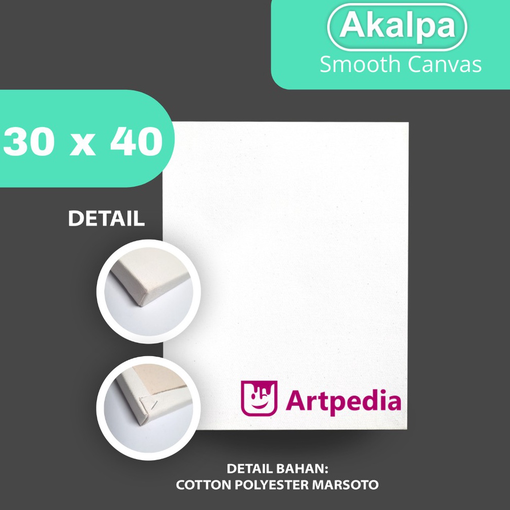 

46 kanvas 30x40 cm - Akalpa Kanvas Smooth 30x40 - kanvas lukis berkualitas ➥Ready