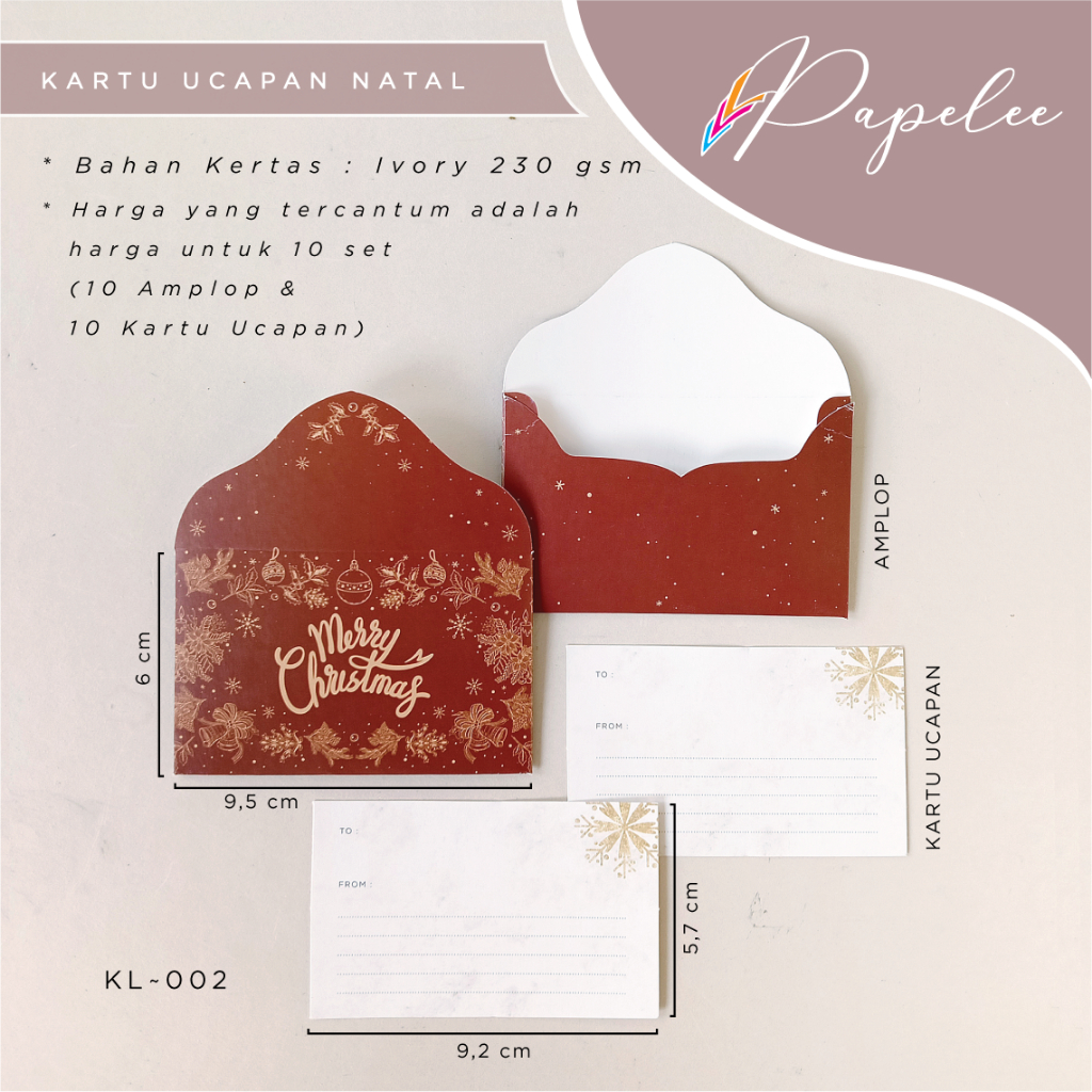 

Kartu + Amplop Ucapan Natal