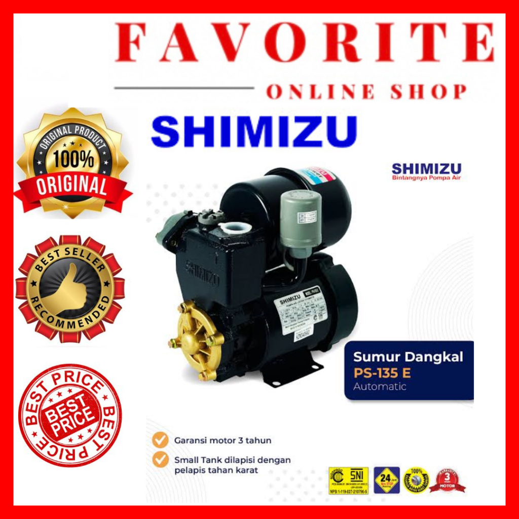 POMPA AIR SHIMIZU PS 135 BIT ORIGINAL POMPA SHIMIZU PS-135 PS135