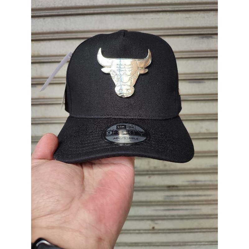 TOPI BASEBALL BANTENG HITAM LOGO BESI SILVER / BASEBALL CAP NBA CHICAGO