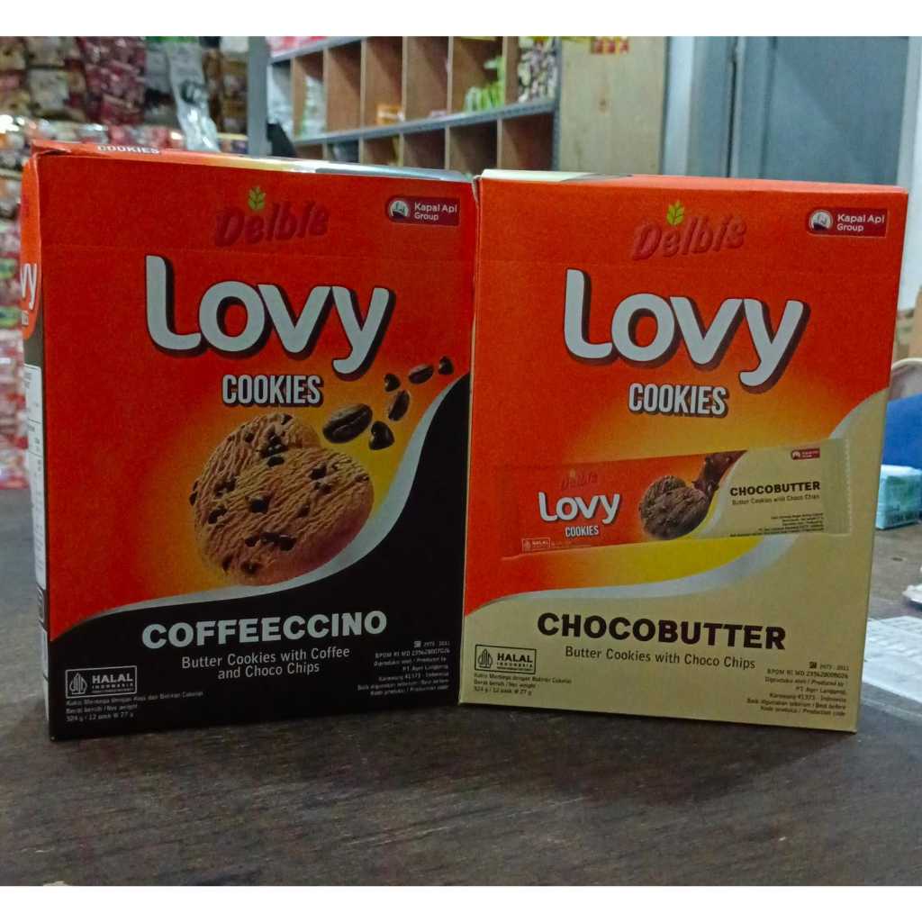 

Delbis Lovy Cookies Biskuit Rasa Chocobutter Coffecicino Snack Enak Mu