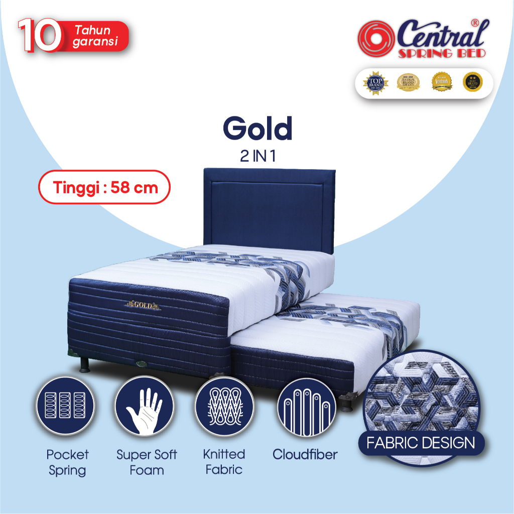Kasur Central springbed Gold Posturematic 2 in 1 kasur sorong