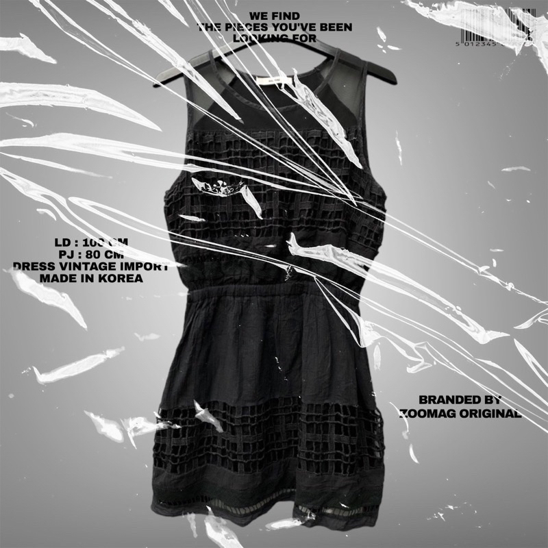 korean dress/black dress/mini dress/vintage dress/korean style