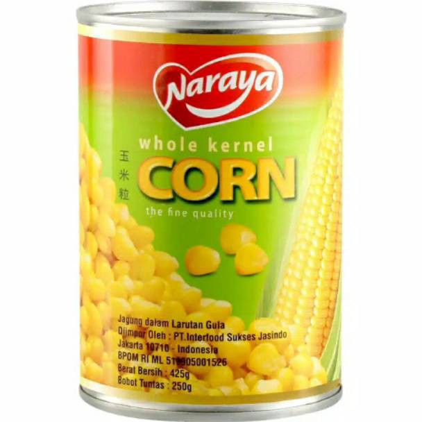 

9RT NARAYA WHOLE KERNEL CORN 425 GR JAGUNG KALENG UTUH BIJI JAGUNG PIPIL 8782