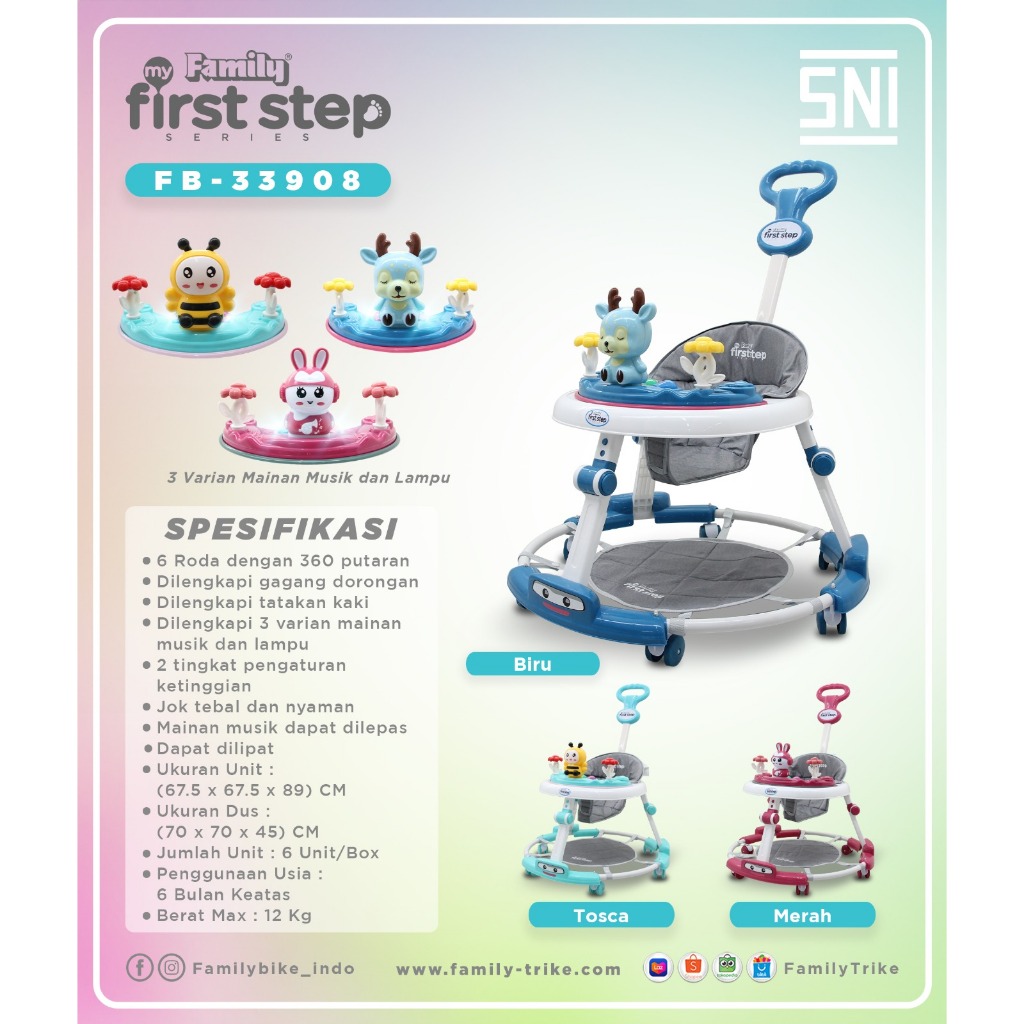 Baby Walker Family First Step New Series 33908