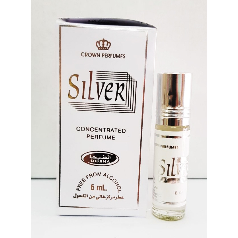 Dobha Silver Roll on 6ml - Parfum Pria (Best seller)