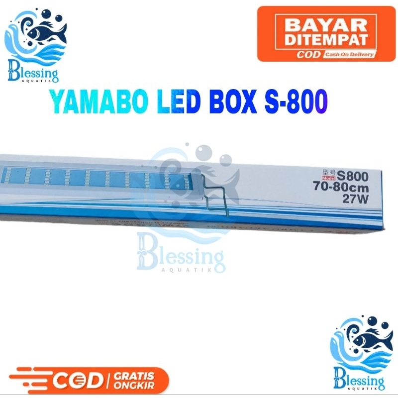 Lampu Aquarium Aquascape 70-80cm -Yamano led box S800