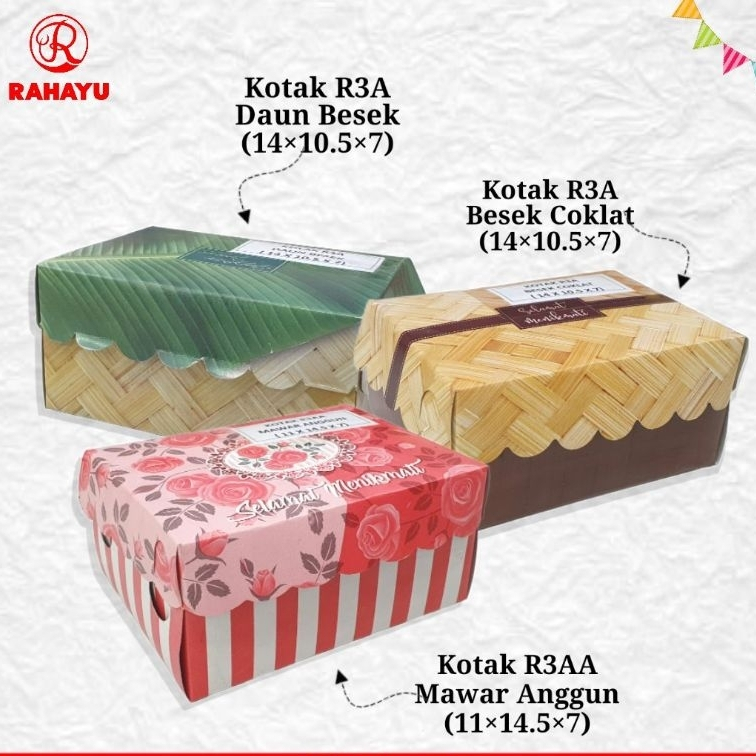 DUS NASI MOTIF DAUN, BUNGA, BESEK ISIAN 10,25