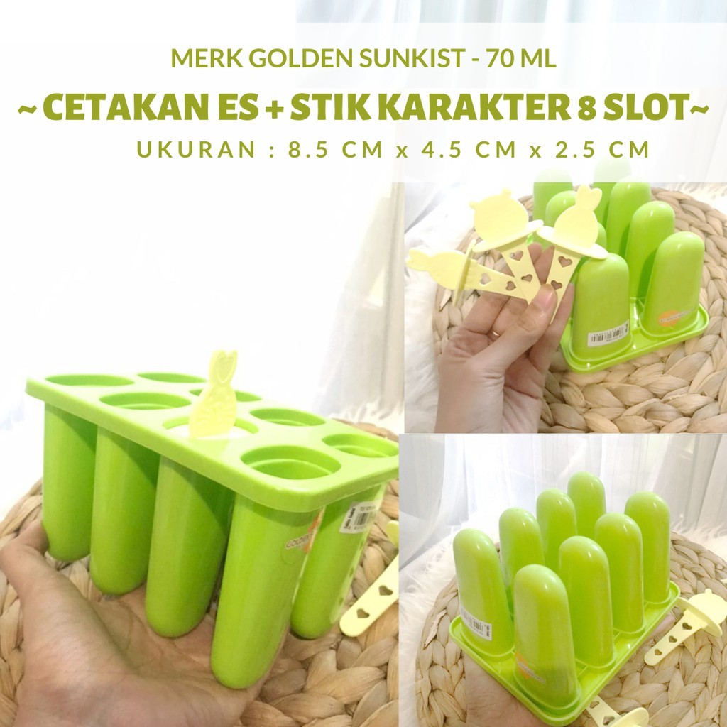 Cetakan Es Krim 8 Lubang Golden Sunkist - Cetakan Golden Sunkist Serbaguna