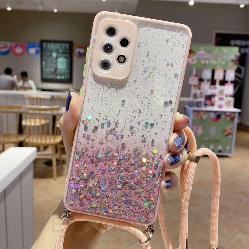 CASING COMPATIBLE FOR SAMSUNG A32 A52 A52S A72 NOTE 20 ULTRA PLUS SAMSUNG A70 SOFT CASE CLEAR GLITTE