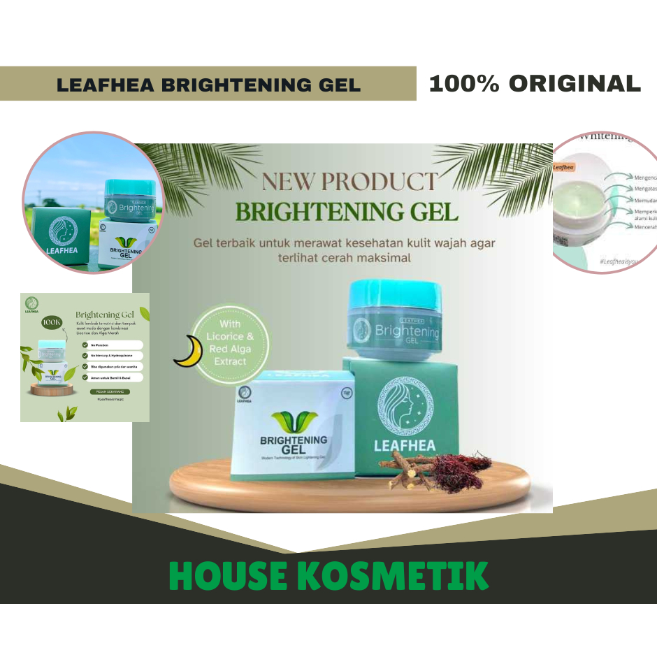LEAFHEA - Brightening Gel Leafhea Original BPOM - Garansi 100% Asli - Cream Malam Leafhea