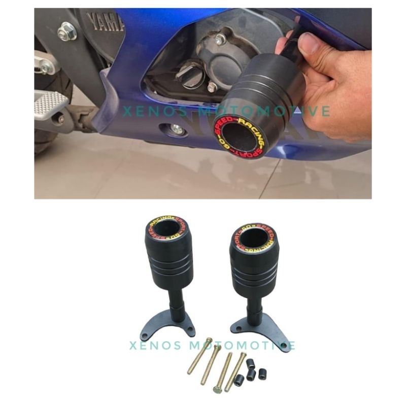 jalu frame slider yamaha r15v4 pelindung fering r15v4 new / r15M model agna