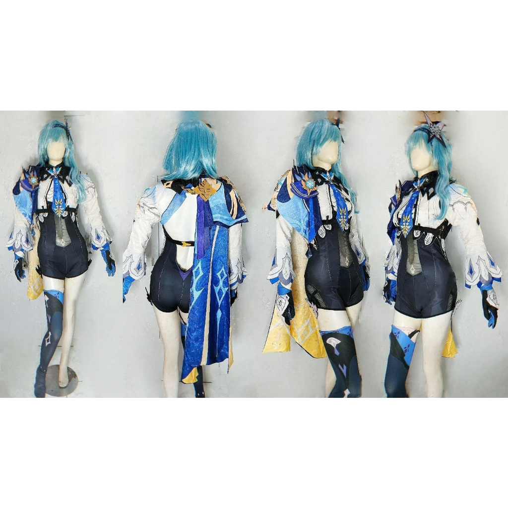 Preloved - Fullset Eula Genshin Impact (Size M Wig n Costume) Ex Rent