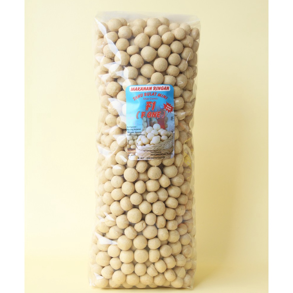 

[✌Q19>] Tahu Bulat Mini Kering F1 Ayam Bawang 1000gr (1 kg) [288]
