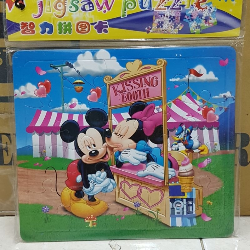 Puzzle Kertas Karton Kecil Motif Mickey Mouse
