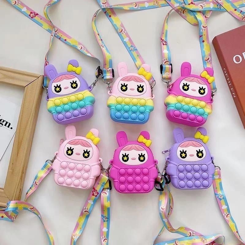 Tas Pop It Jelly Mini / Tas Anak Selempang / Tas Pop It Anak