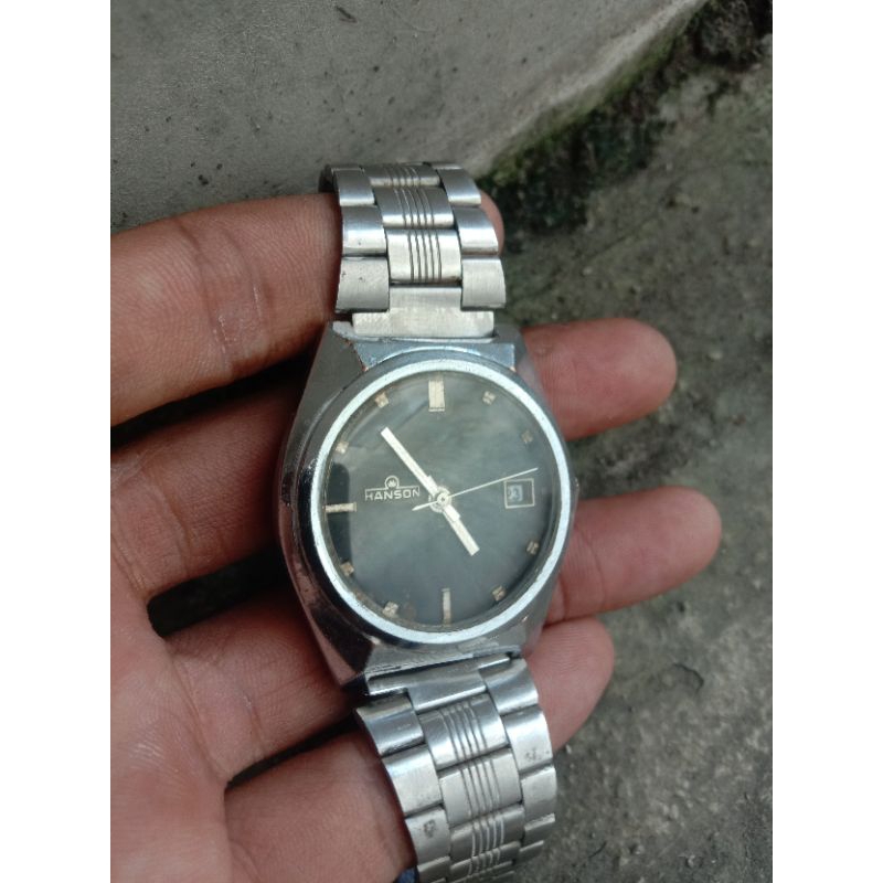 jam tangan vintage/jadul Hanson ronda matic swiss