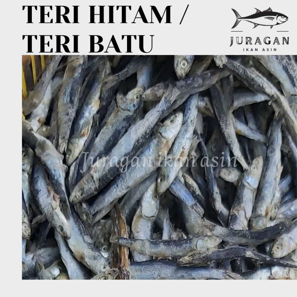 

IKAN TERI BATU / TERI HITAM KEMASAN 250GRAM BISA COD / TERSEDIA HARGA GROSIR