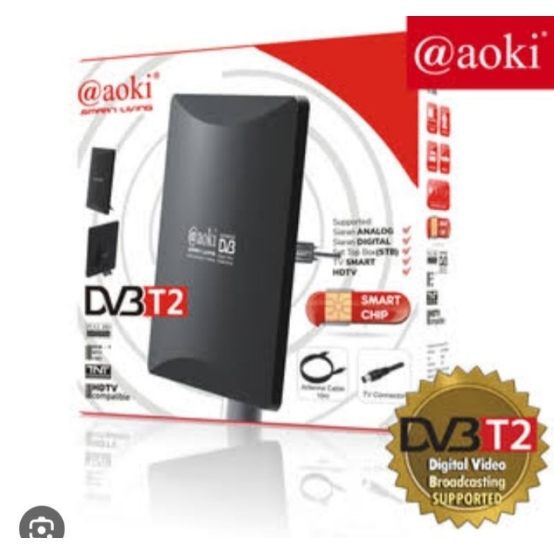 Antena TV Digital Aoki AT 3000 / Antena Indoor dan Outdoor AT-3000/AOKI AT3000 ANTENA 2 TV DIGITAL L