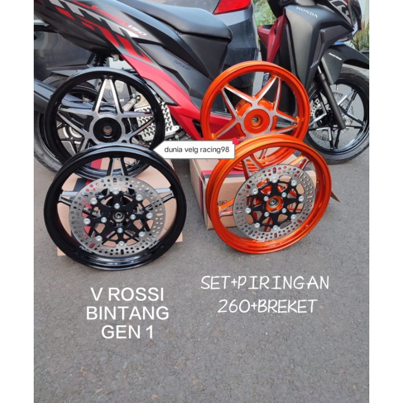 VELG ATAU VELK RACING V ROSSI BINTANG GEN 1 VARIO 110/VARIO 125/VARIO 150/BEAT KARBU/BEAT ESP/BEAT F