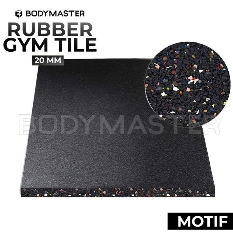 Bodymaster karpet karet gym rubber floor matras tiles