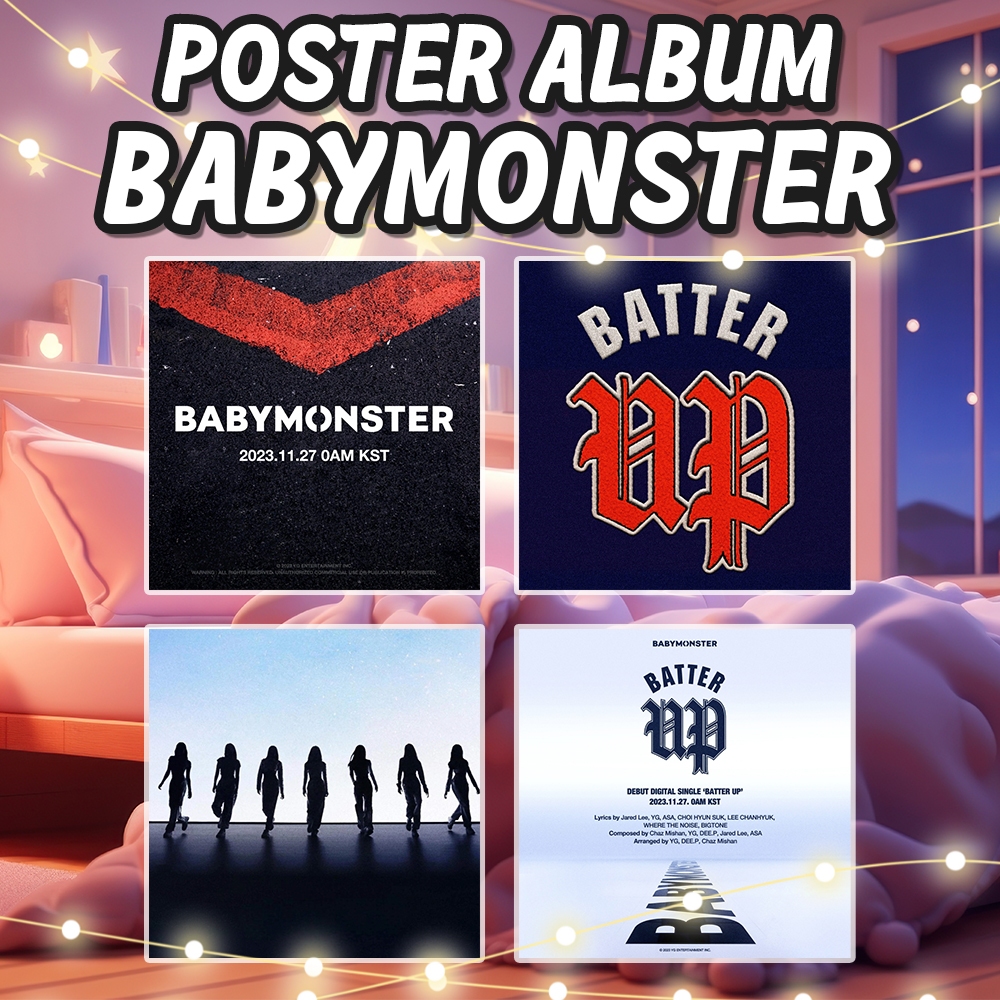 Poster Album BABY MONSTER Cover | Album Kpop Murah Kecil Sedang Besar Murah