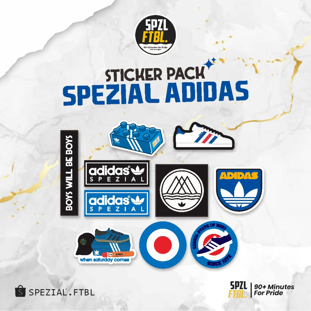

STICKER PACK SPEZIAL ADIDAS - STIKER FOOTBAL CASUAL, STIKER LAPTOP, AKSESORIS HP, HELM