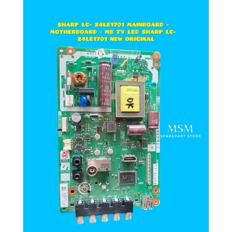 SHARP LC- 24LE1701 MAINBOARD -  MOTHERBOARD - MB TV LED SHARP LC-  24LE1701 NEW ORIGINAL