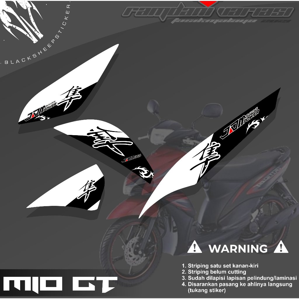 STRIPING MIO GT - STIKER VARIASI MIO GT - STRIPING MIO GT JDM TERBARU