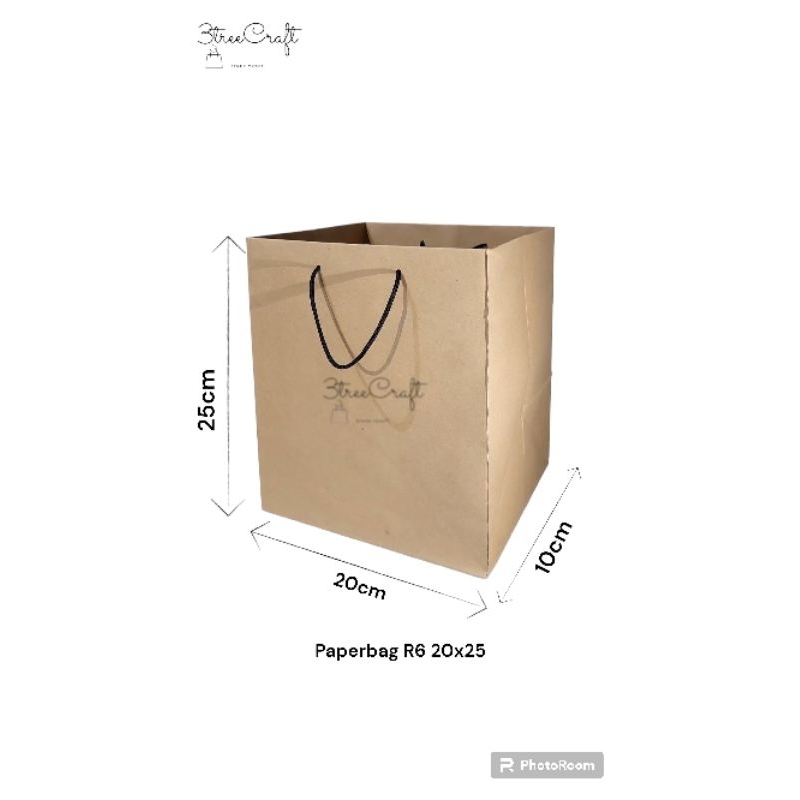 

Paperbag 20x10x25cm R6 / Paper Bag / Tas Kertas / Tas Polos / Tas Coklat Polos / Tas Souvenir / Tas Hajatan