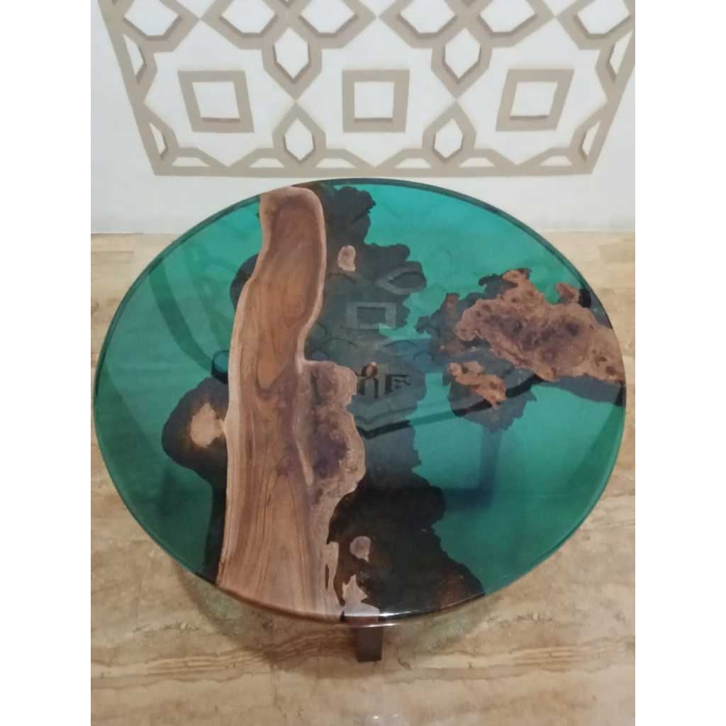 Meja kayu resin // Meja Resin Epoxy// Resin epoxy table glow in the dark
