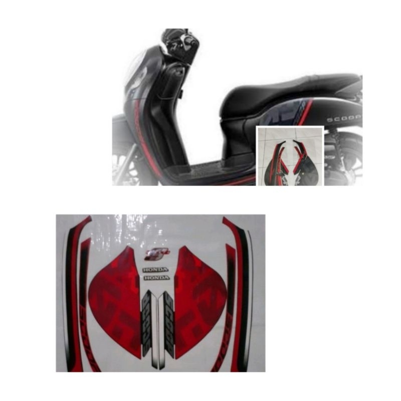 LIS BODY STRIPING/STIKER  MOTOR HONDA SCOOPY SPORTY 2021