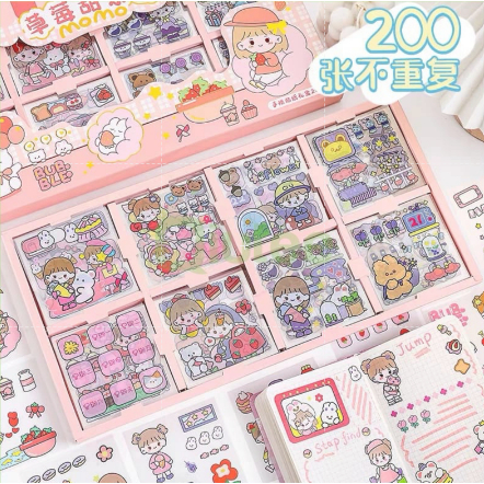 

[FAFAFA] Stiker Karakter Lucu Momo / Stiker Koko 100pcs