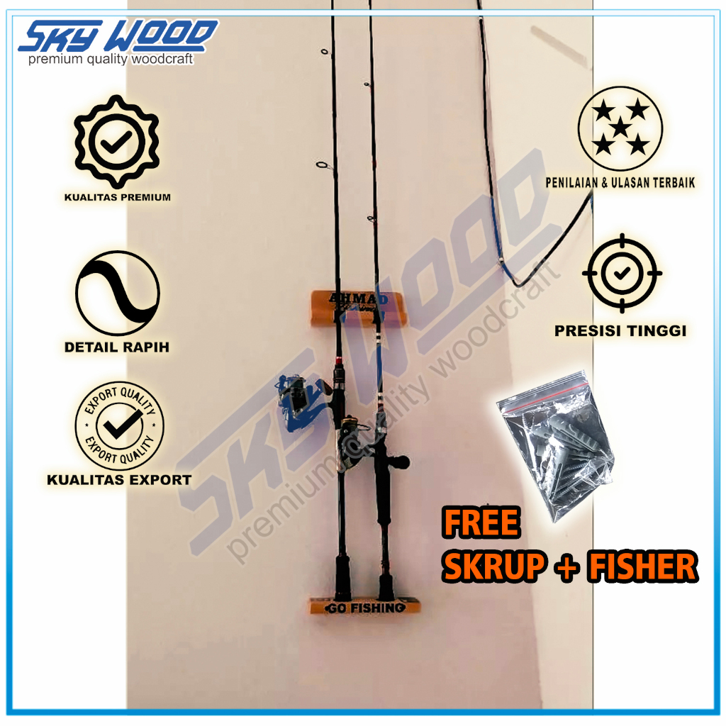 RAK PANCING TEMPEL DINDING KUALITAS PREMIUM - ROD HOLDER / RAK JORAN PANCING TEMPEL DINDING cat CLEA