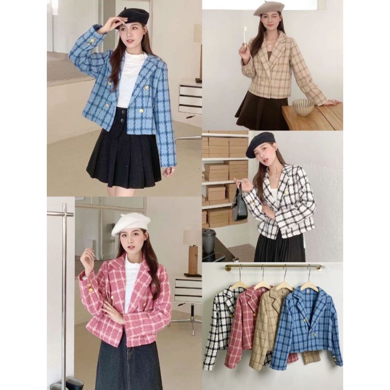 BLAZER TWEED IMPORT / BLAZER PREMIUM /ATASAN WANITA BANGKOK BKK