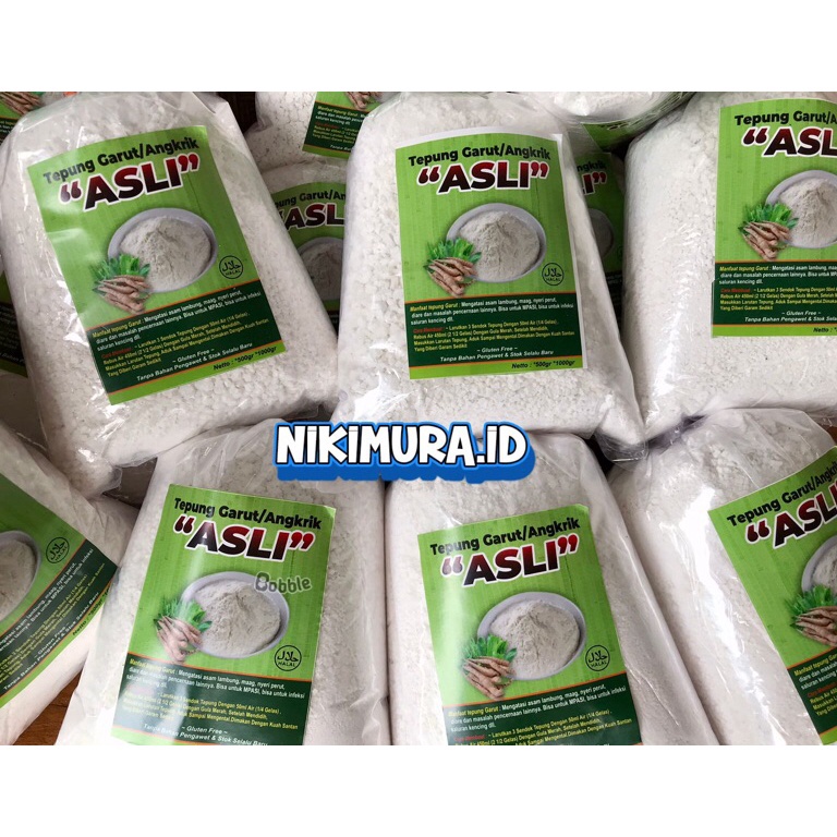 

YRA Tepung Pati Garut / Tepung Garut Asli / Angkrik / Arrowroot / Obat Asam Lambung Alami / Obat Maag & Murah 1Kg Laris ⌒)
