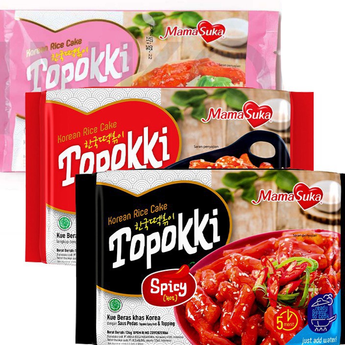 

VNMK6437 (C6369] MamaSuka 134gram Snack Topokki Tteokbokki Instan Korea Halal Original Creamy Hot Spicy/134gr/134